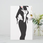 Halbweinwölfe Briefpapier (Stehend Vorderseite)