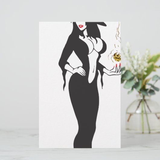 Halbweinwölfe Briefpapier (Stehend Vorderseite)