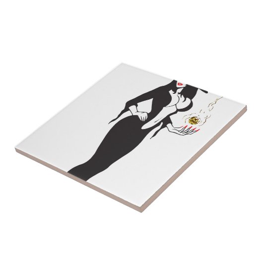 Halbweinwölfe Fliese (Seite)