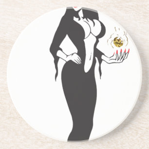 Halbweinwölfe Sandstein Untersetzer