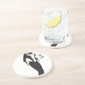 Halbweinwölfe Sandstein Untersetzer (Seite)