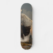 Halbweißer Bison Skateboard (Vorderseite)
