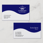 Halbwellenkrone - dunkelblau visitenkarte (Vorne/Hinten)