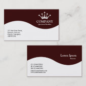 Halbwellenkrone - Dunkelbraun 330000 Visitenkarte (Vorne/Hinten)