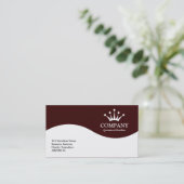 Halbwellenkrone - Dunkelbraun 330000 Visitenkarte (Stehend Vorderseite)