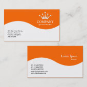 Halbwellenkrone - Orange FF6600 Visitenkarte (Vorne/Hinten)