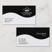 Halbwellenkrone - Schwarzes Visitenkarte (Vorne/Hinten)