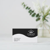 Halbwellenkrone - Schwarzes Visitenkarte (Stehend Vorderseite)