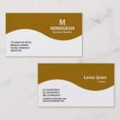 Halbwellenmonogramm - Braun 996600 Visitenkarte (Vorne/Hinten)