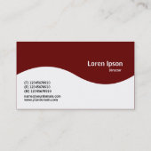 Halbwellenmonogramm - Dunkler Maroon 660000 Visitenkarte (Rückseite)