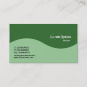 Halbwellenmonogramm - Faded Green mit Green 2F6B2D Visitenkarte (Rückseite)