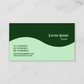 Halbwellenmonogramm - Ghost Green mit Green 003300 Visitenkarte (Rückseite)