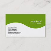 Halbwellenmonogramm - Grün 669900 Visitenkarte (Rückseite)