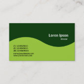 Halbwellenmonogramm - Mars Green mit 003300 Visitenkarte (Rückseite)