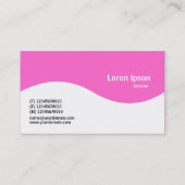 Halbwellenmonogramm - Rosa FF66CC Visitenkarte (Rückseite)