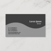 Halbwellenmonogramm - Schatten von Grau Visitenkarte (Rückseite)