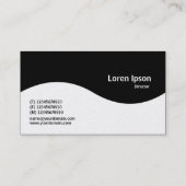 Halbwellenmonogramm - Schwarz (Gold) Visitenkarte (Rückseite)