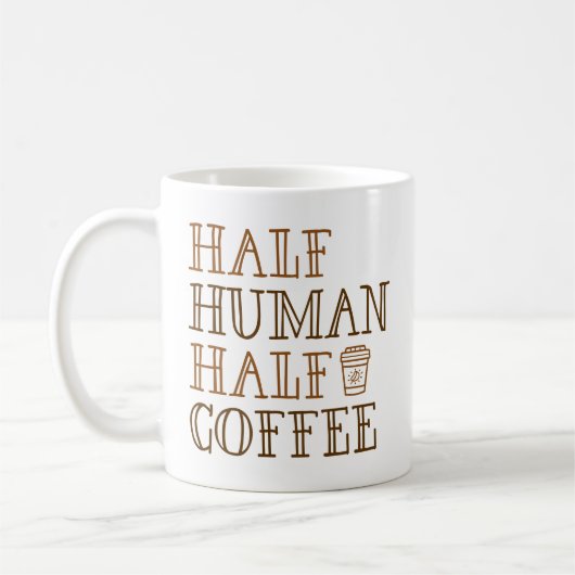Halbwertscoffee Kaffeetasse (Links)