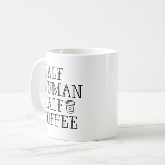 Halbwertscoffee Kaffeetasse (Vorderseite Links)