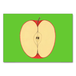 Halbwertskarten für Apfel lesen für Erwachsene Tischnummer