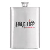 Halbwertzeit-Flasche Flachmann (Vorderseite)