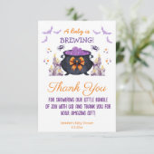halbwüchsige Babybrauendusche niedlich Dankeskarte (Stehend Vorderseite)