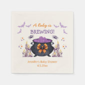 halbwüchsige Babybrauendusche niedlich Serviette (Vorderseite)