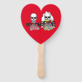 Halbwüchsiger Schädelhandfächer Fächer (Vorderseite)