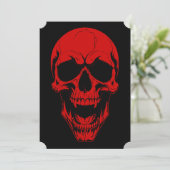 Halbwunder untoter Vampirschädel beängstigender Mo Feiertagskarte (Stehend Vorderseite)