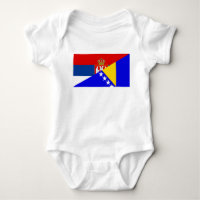 Halbzeichen des Flaggenstaats Serbia bosnia Herzeg