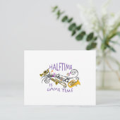 HALBZEIT IST SPIELZEIT POSTKARTE (Stehend Vorderseite)
