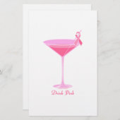 Halbzeitentwürfe Pinktini Briefpapier (Vorne/Hinten)