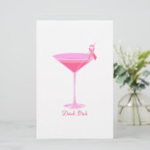 Halbzeitentwürfe Pinktini Briefpapier (Stehend Vorderseite)