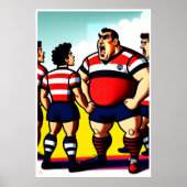 Halbzeitgespräch - großes Rugby-Poster Poster (Vorne)