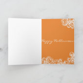 Halbzeitmode-Illustration mit schwarzer Spitze Karte (Innenseite)