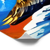 Halcón en la montaña poster (Ecke)