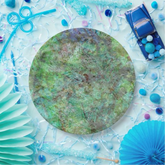 Halcyon grüne Textur Collture Papiertüte, kaltem L Pappteller (Party)