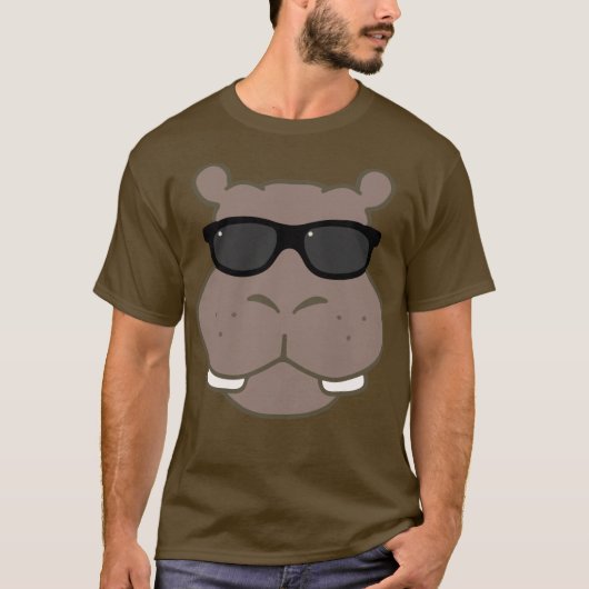 Halcyon Hippo Graphic T-Shirt (braun) (Vorderseite)