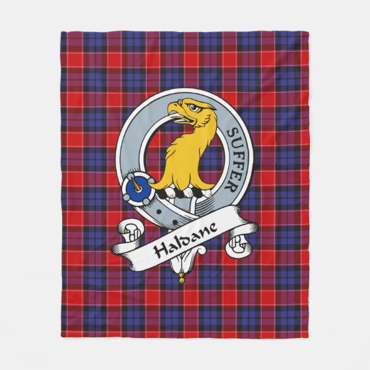 Haldane Clan Abzeichen Tartan Kariert Fleecedecke (Vorderseite)