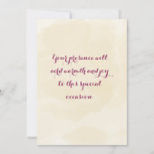 Haldi Ceremony Invitations  Einladung (Rückseite)