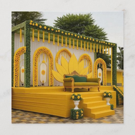 Haldi-Dekoration Programm (Rückseite)