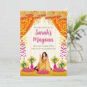 Haldi Einladung Mayoun lädt & Haldi ein (Stehend Vorderseite)