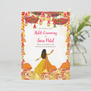 Haldi-Einladungen & Haldi-Einladungen Hindu-Hochze Einladung