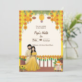 Haldi Einladungskarte Einladung (Stehend Vorderseite)