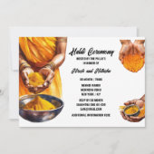 Haldi Hand turmeric indische Hochzeitszeremonie Ch Einladung (Vorderseite)