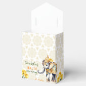 Haldi-Indische Hochzeit Elefanten gelbe Blumen Gef Geschenkschachtel (Geöffnet)
