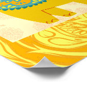 Haldi indische Hochzeitelefanten gelbes Begrüßungs Poster (Ecke)