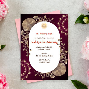 Haldi Kumkum Zeremonie Einladung