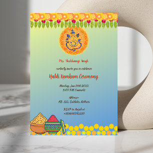 Haldi Kumkum Zeremonie Einladung