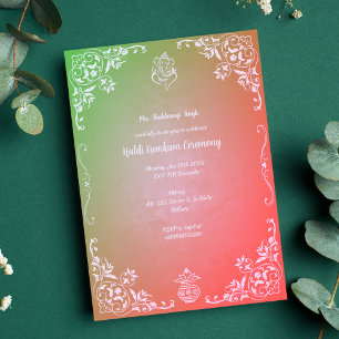 Haldi-Kumkum-Zeremonie Einladung